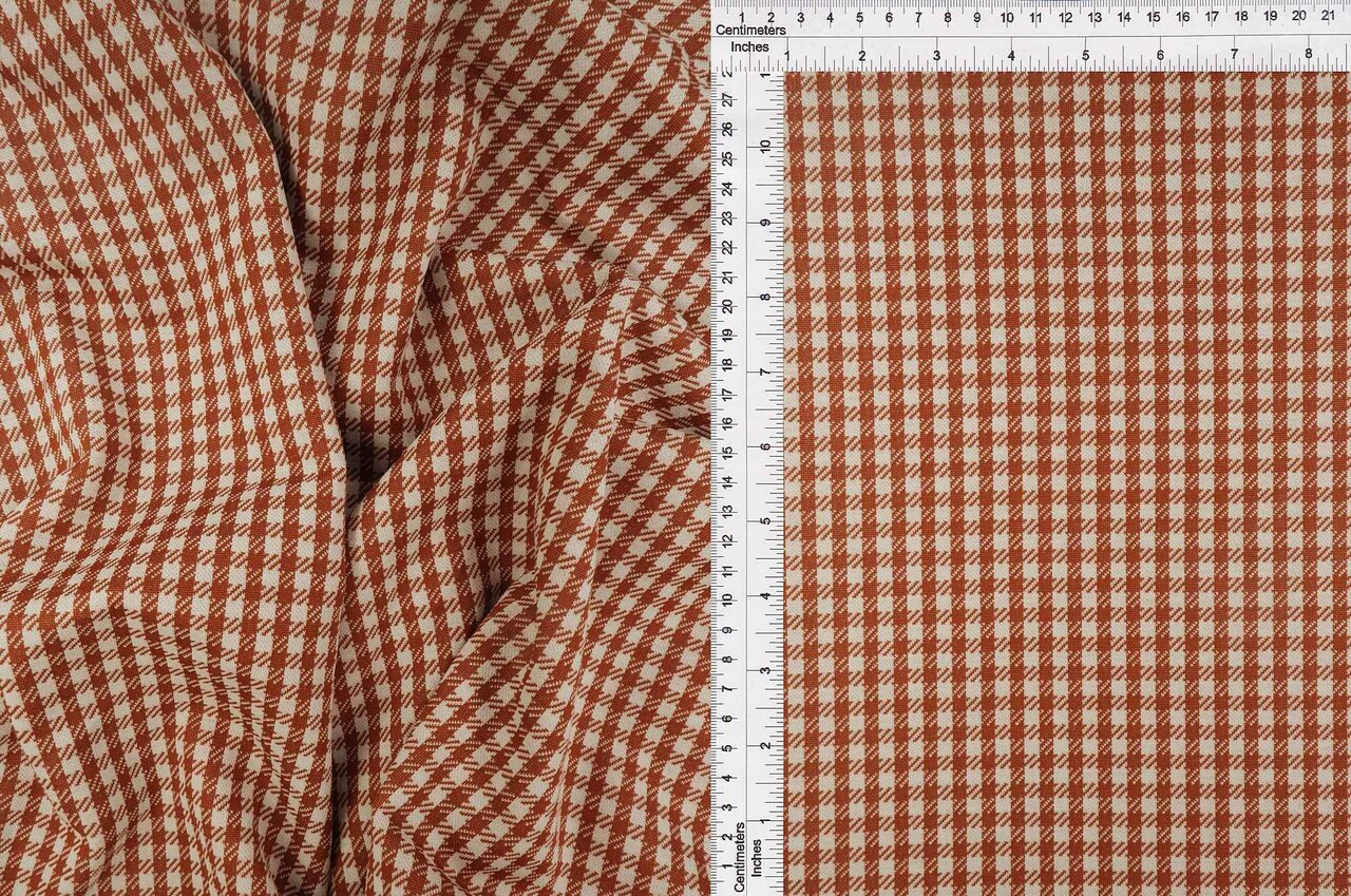 1 Yard Double Knit Jacquard Plaid Fabric 240 GSM, 90.5% Polyester 8.5% Rayon 1% Spandex Blend 58/60" Width